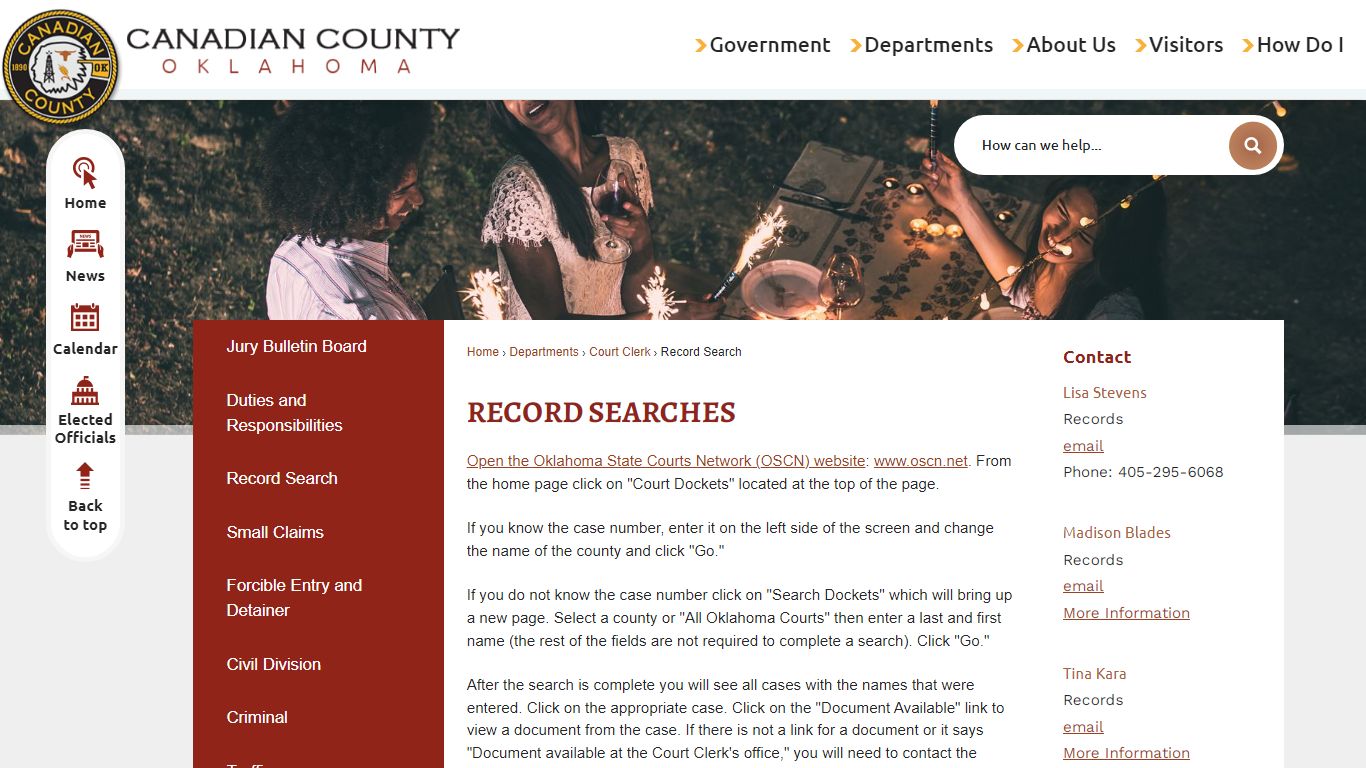 Record Searches | Canadian County, OK - Official Website